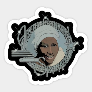 In the Presence of Greatness Aretha Fan Tee Sticker